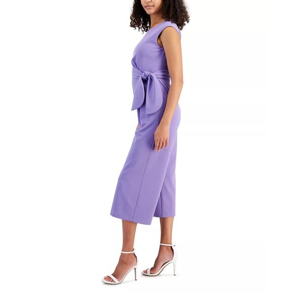 Tahari ASL Tie-Waist Cropped Jumpsuit SZ 6 - Picture 3 of 6